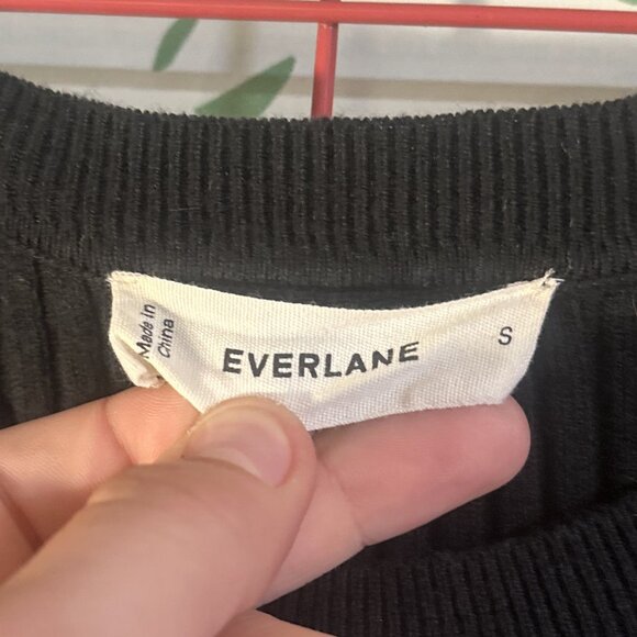 Everlane Luxe Rib Funnel-Neck Tank Black - S - Picture 3 of 3